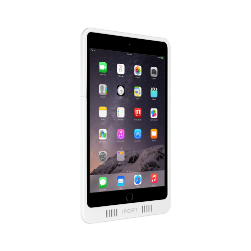 IPORT LAUNCH Case for iPad: Wireless charging, magnetic mounting, and full access to iPad features. Drop-resistant up to 6 feet. Mount on LAUNCH BaseStation for tabletop or LAUNCH WallStation for wall use. Instant wireless charging with no cables. Showing from the side