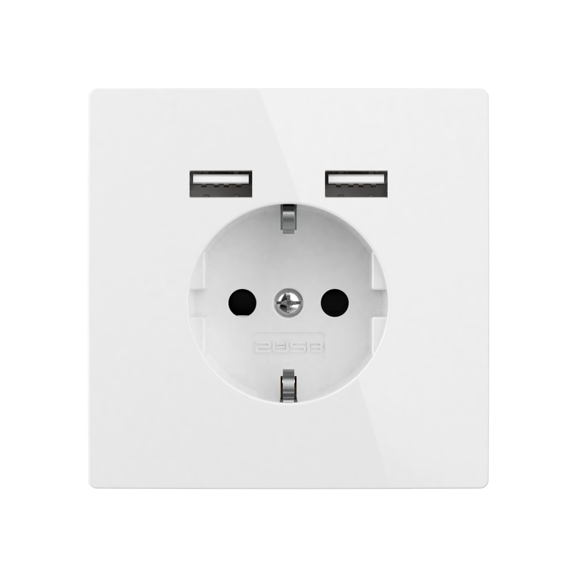 2USB inCharge Pro Monoblock AA Standalone Single Socket Outlet with 12W ...