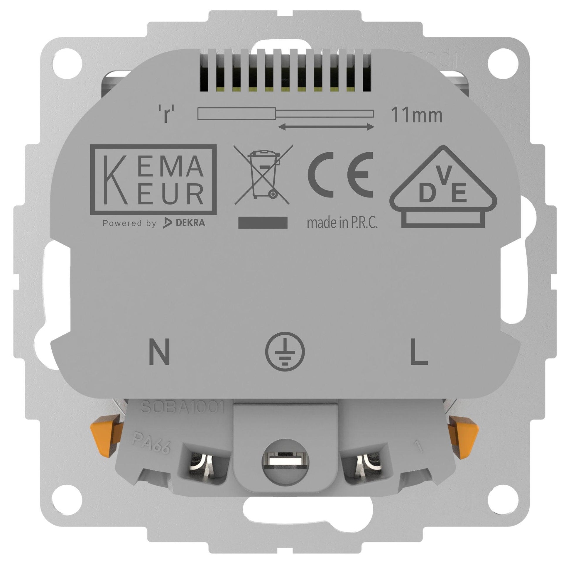 inCharge PRO AA Glossy White - Smarter Living, shown from the back